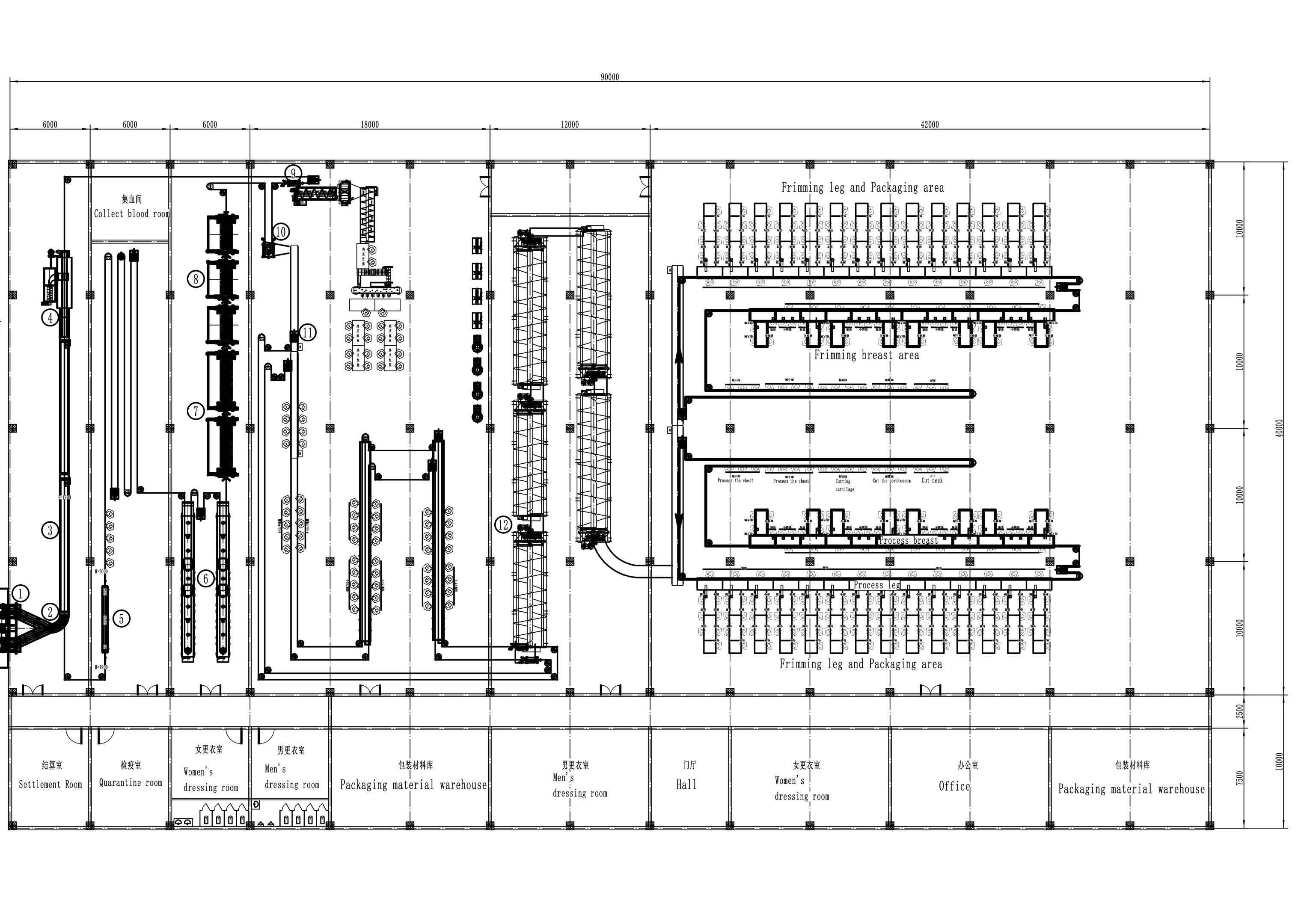 10000BPH Birds slaughterhouse turnkey project